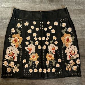 Free People floral mini skirt. NEVER WORN